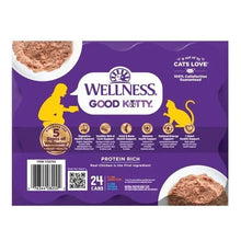 Wellness Good Kitty wet cat food variety pack, purple pate label, 24-count