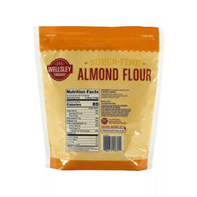 Almond flour bag back with Nutrition Facts panel and barcode