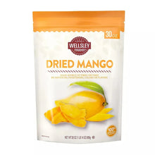Wellsley Farms dried mango pouch, 30 oz, with mango fruit illustration