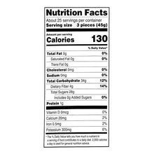 Dried pitted dates nutrition facts label panel with calories and nutrients