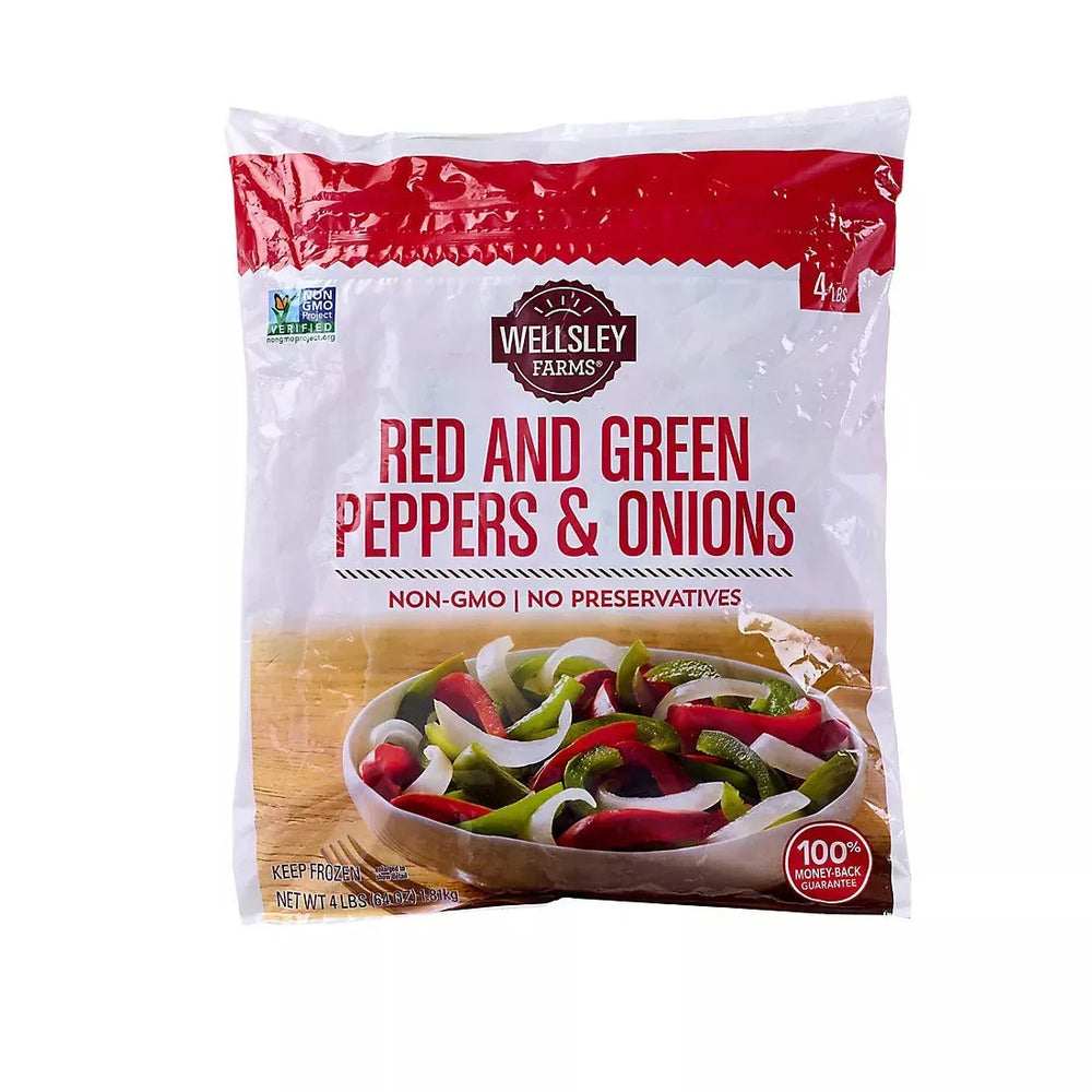 Wellsley Farms Frozen Red & Green Peppers and Onions, 4 ct./1 lb. - USA MEGA SHOP