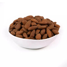 Bowl of roasted whole almonds, unsalted