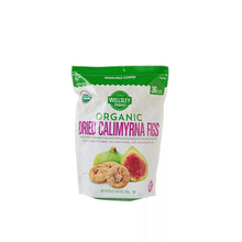 Wellsley Farms organic dried Calimyrna figs bag, resealable.