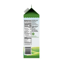 Organic half-and-half carton back, nutrition facts panel and barcode