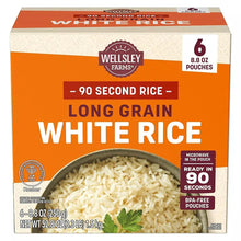 Long grain white rice microwave pouch pack, 90-second ready, BPA-free