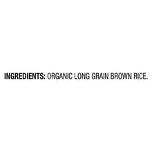 Ingredients: organic long grain brown rice