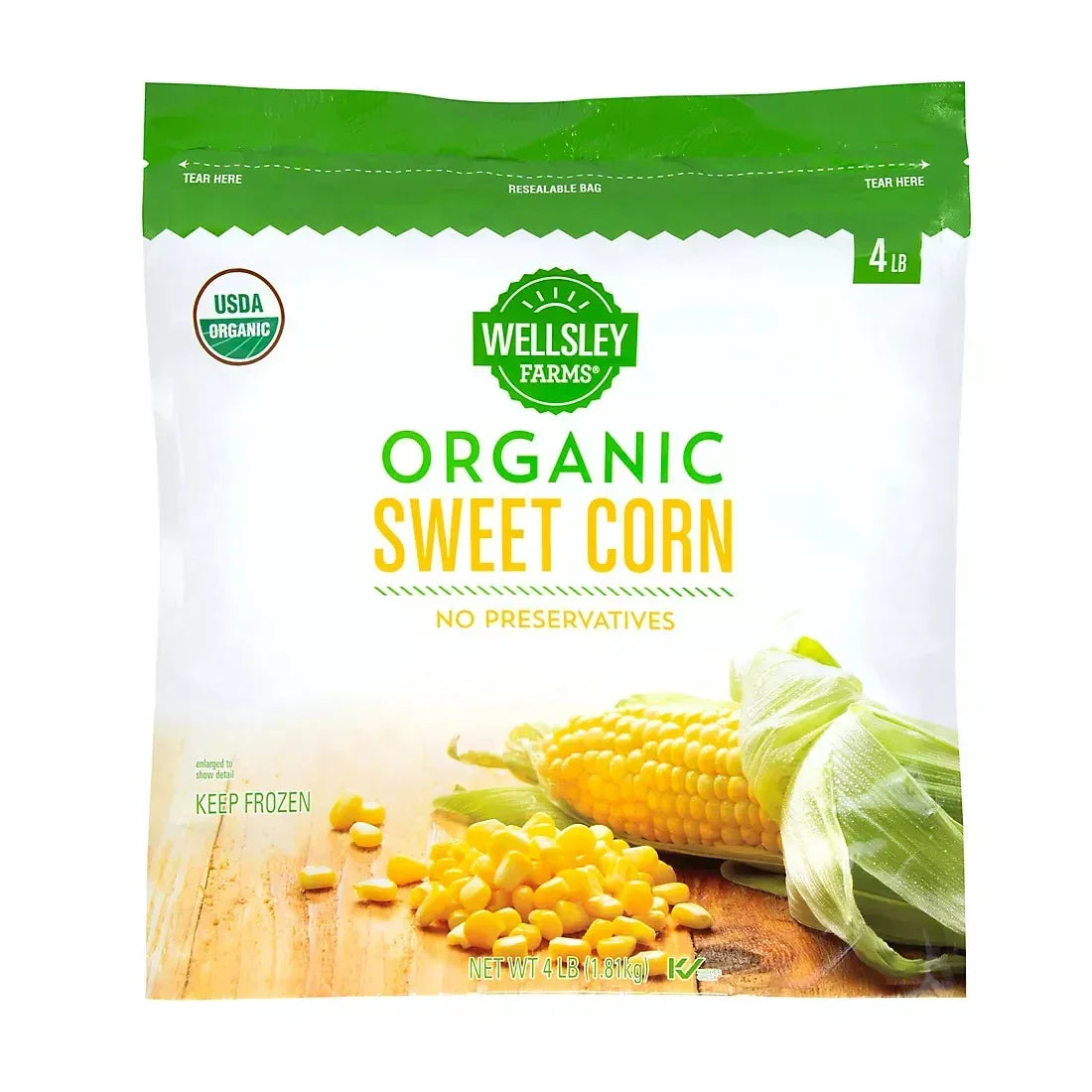 Wellsley Farms Organic Sweet Corn, 4 lbs.