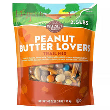 Wellsley Farms peanut butter trail mix pouch, 40 oz with clear mix window