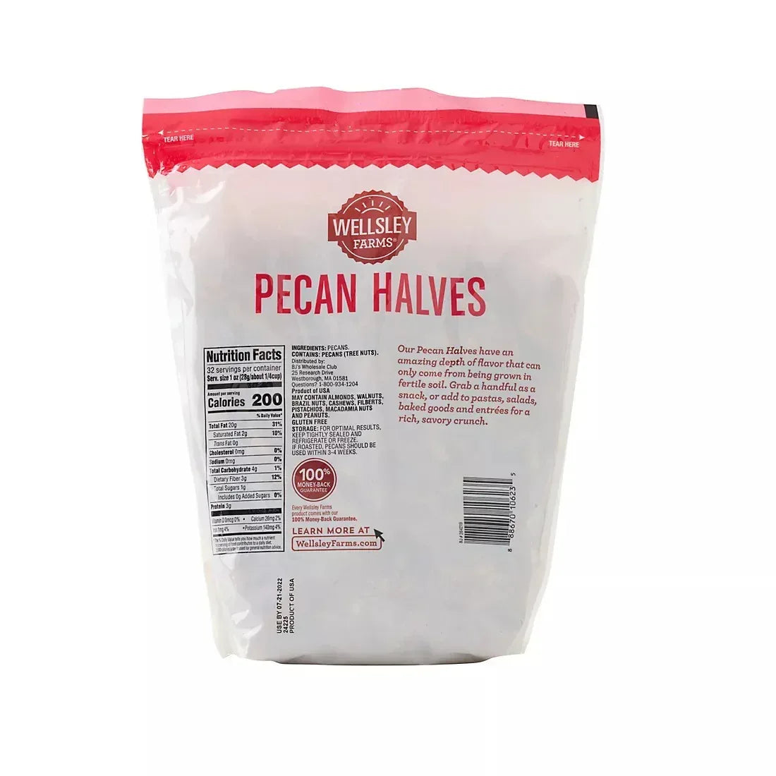 Wellsley Farms Pecan Halves, 2 lbs.