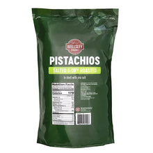 Salted & dry roasted pistachios pouch with nutrition facts panel