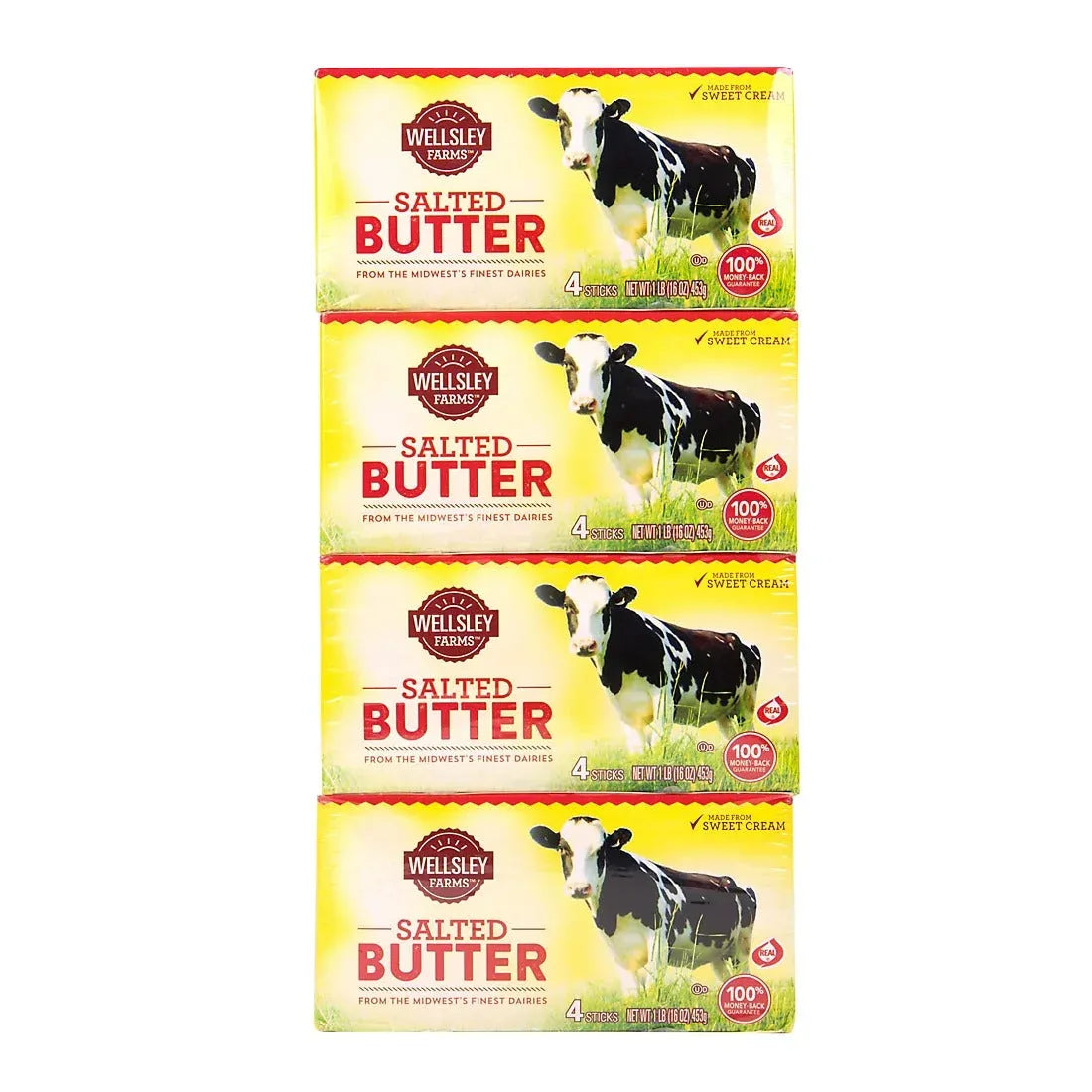 Wellsley Farms Salted Butter Quarters, 4 ct./1 lb. - USA MEGA SHOP