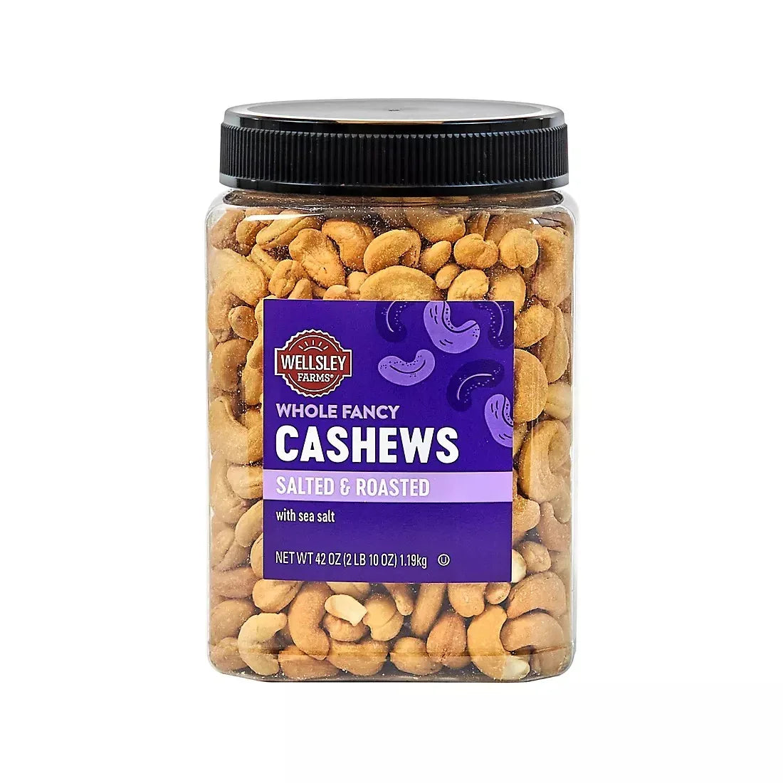 Wellsley Farms Whole Fancy Roasted Salted Cashews, 42 oz.
