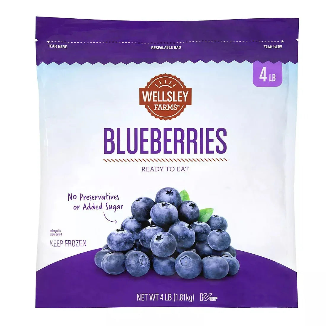 Wellsley Farms Frozen Whole Blueberries, 4 lbs. - USA MEGA SHOP