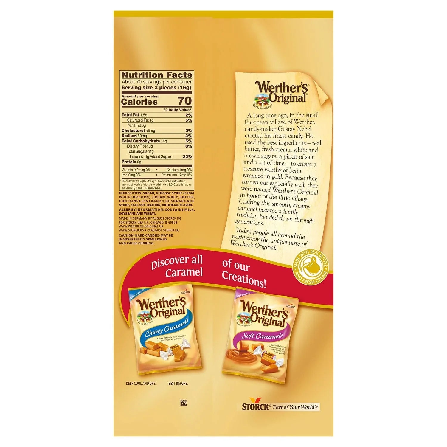 Werther's Original Hard Caramel Candy, 39.75 oz. - USA MEGA SHOP
