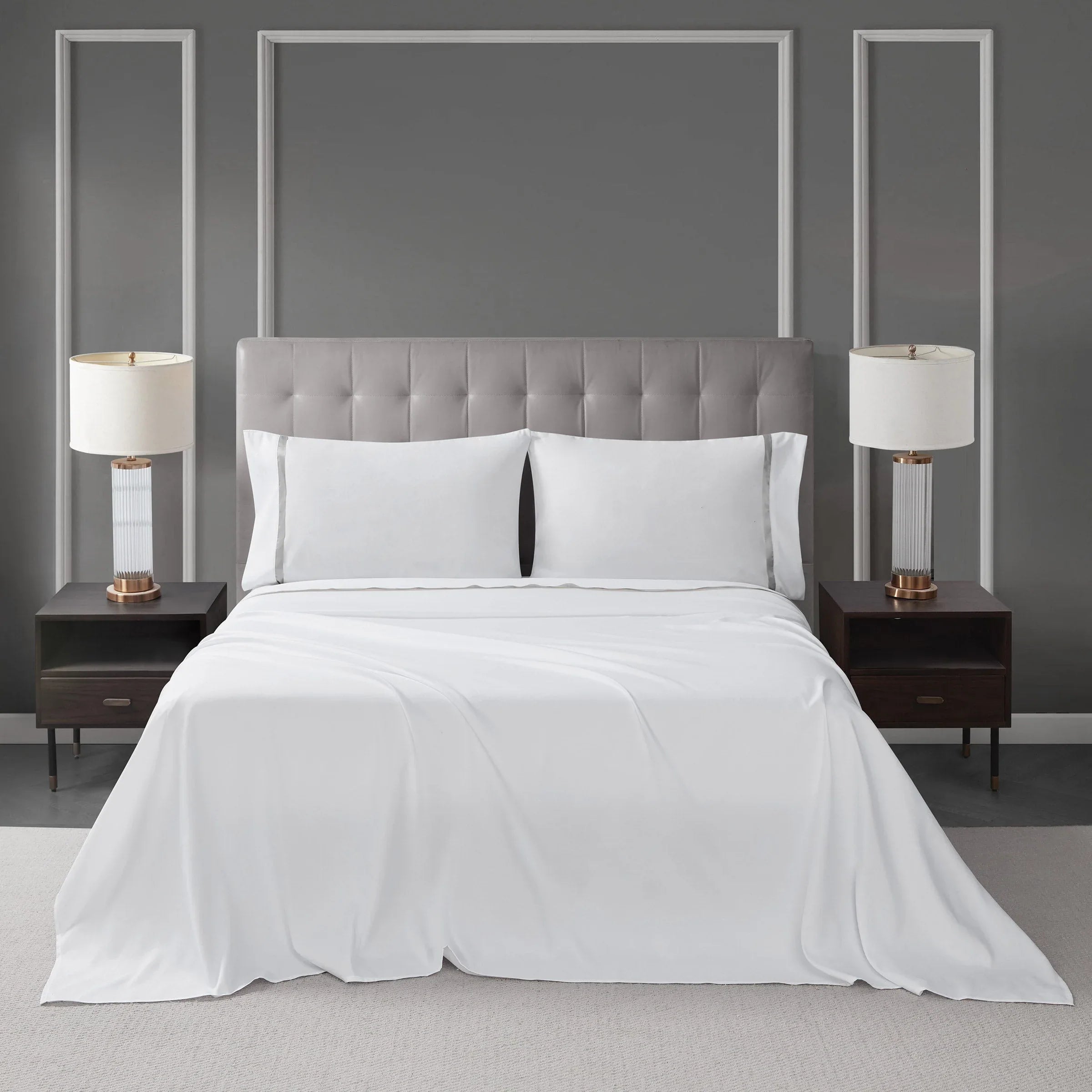 West Park Hotel Ribbon Hem 4-piece Sheet Set - USA MEGA SHOP