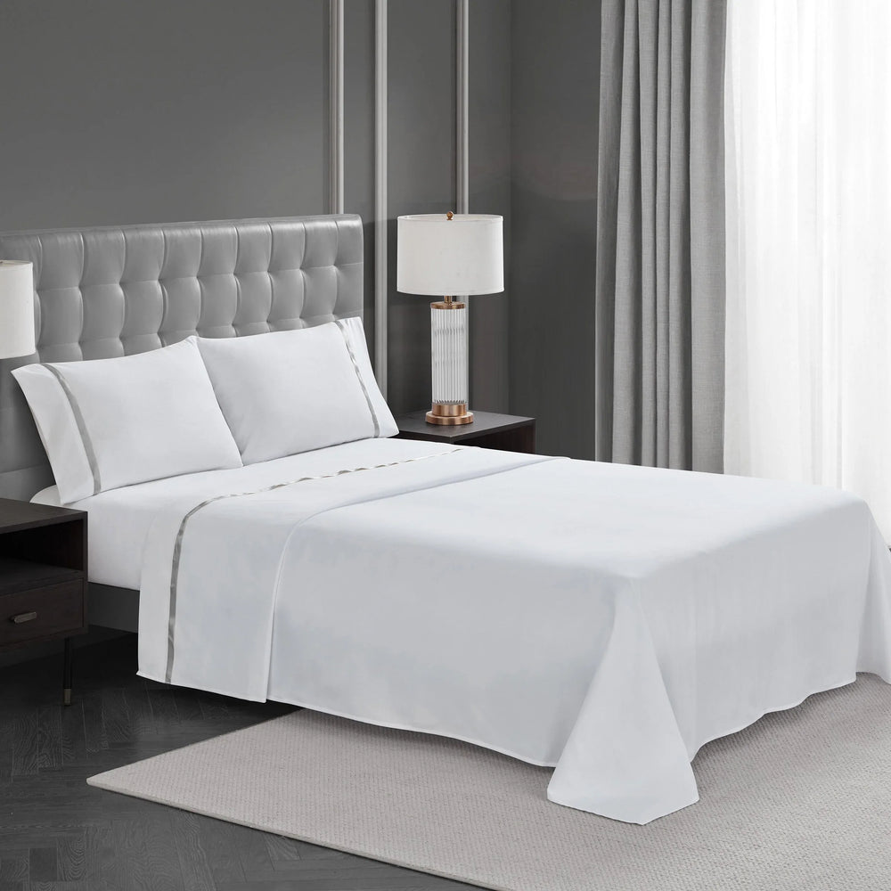 West Park Hotel Ribbon Hem 4-piece Sheet Set - USA MEGA SHOP
