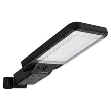 Westinghouse solar motion-activated area light with rectangular LED panel, black finish