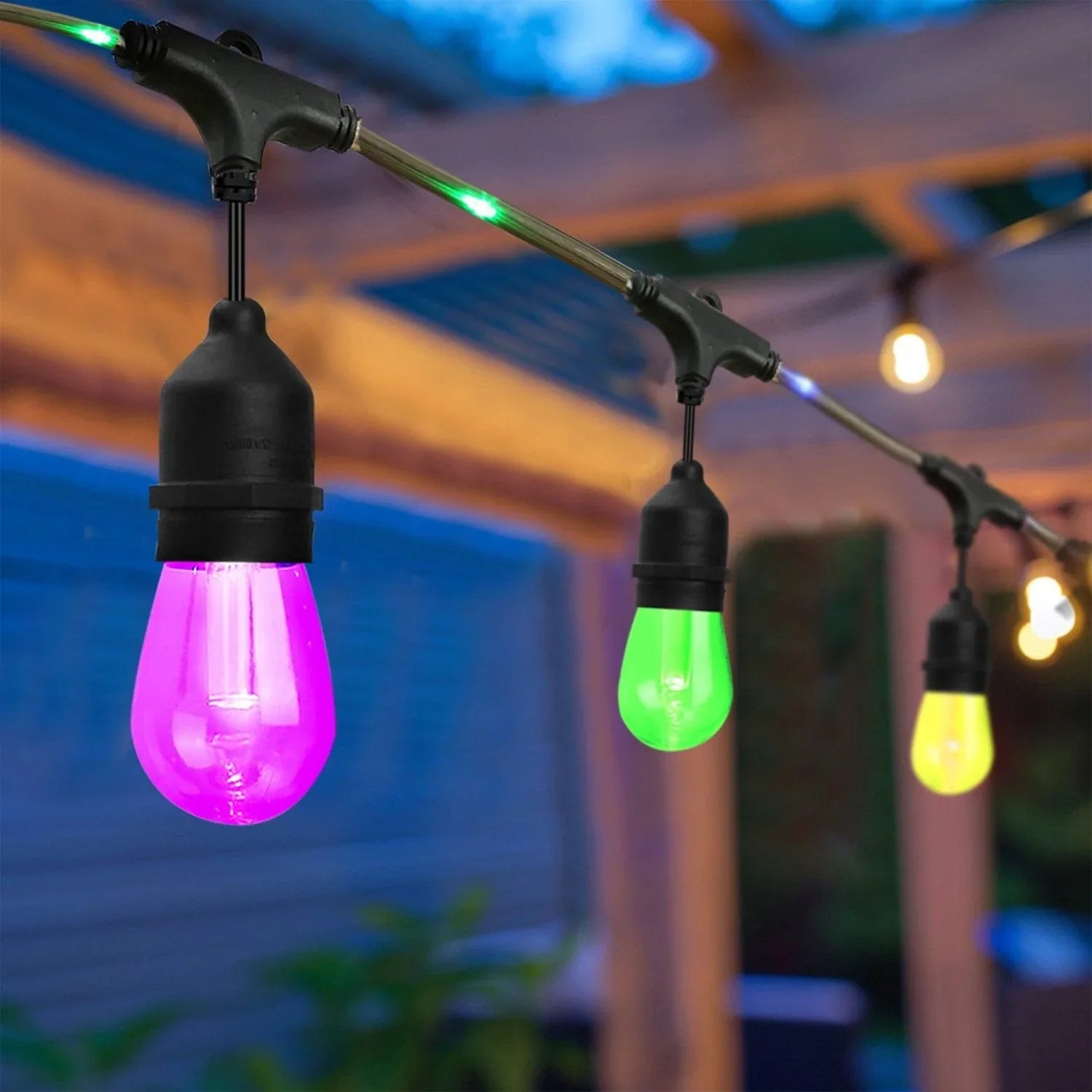 Westinghouse 48' Color Change LED String Light Set with Remote Control, 15 Bulbs