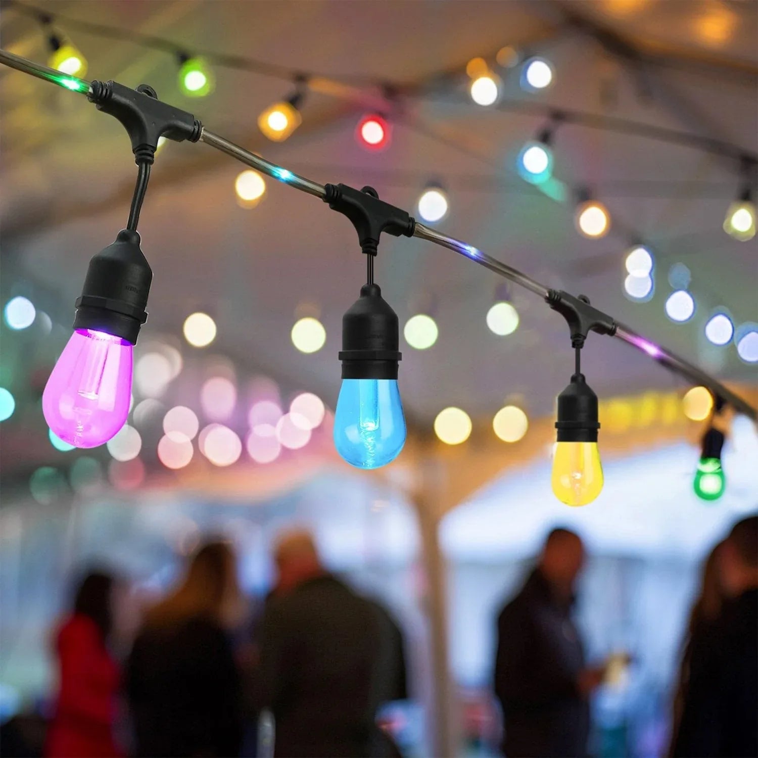 Westinghouse 48' Color Change LED String Light Set with Remote Control, 15 Bulbs