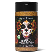 Spanglish Asadero Birria seasoning jar front with skull artwork and spice blend