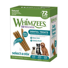 Whimzees Wellness dental treats box with select-a-stix chews, natural, 72-count