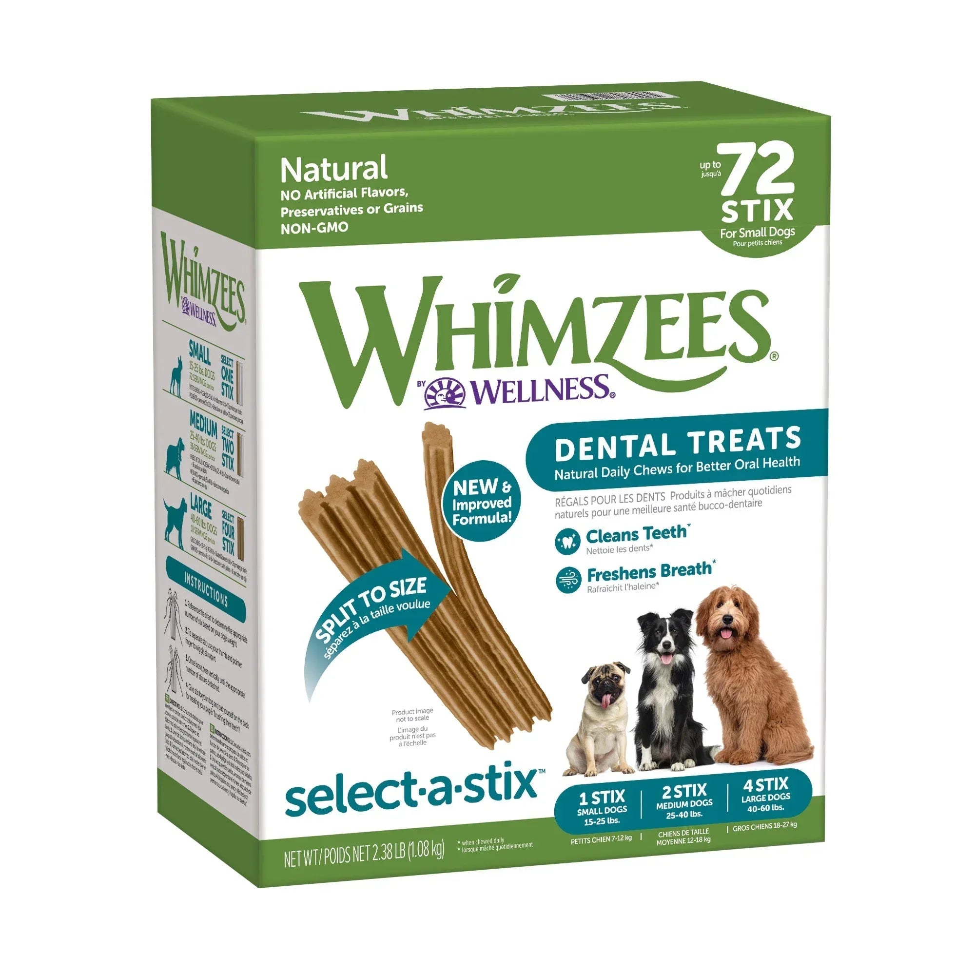 Whimzees Natural Dental Chew Stick, 72-count - USA MEGA SHOP