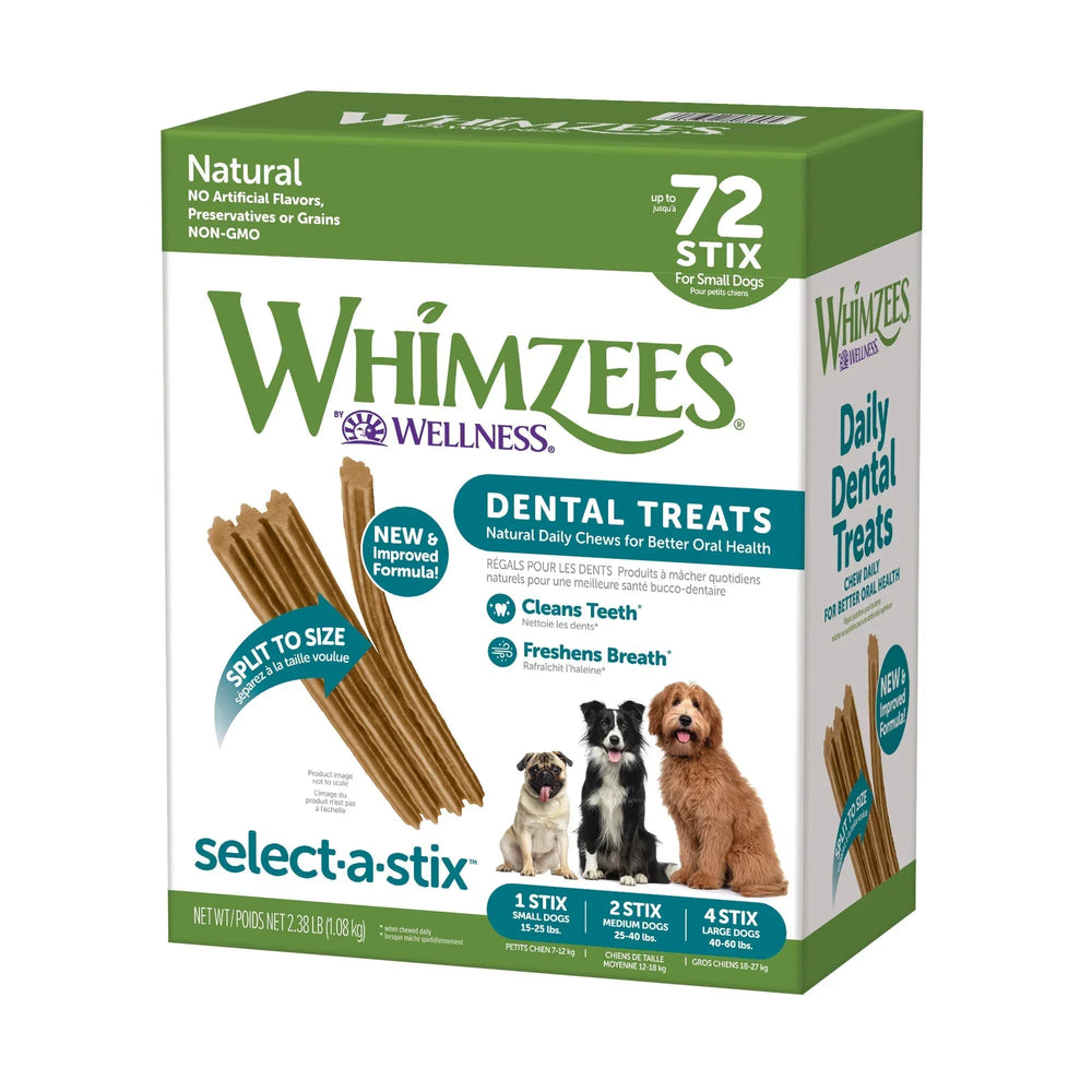 Whimzees Natural Dental Chew Stick, 72-count - USA MEGA SHOP