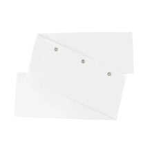 Shower curtain top panel with metal grommets and diagonal seam