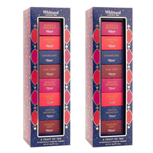 Whittard tea selection gift box, dark blue with festive pattern and 40 tea bags