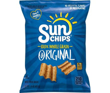 SunChips Original whole grain snack bag, blue front with cracker graphic