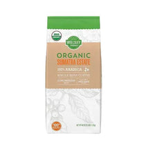 Wellsley Farms Organic Sumatra Estate whole bean coffee bag, 40 oz, USDA Organic seal