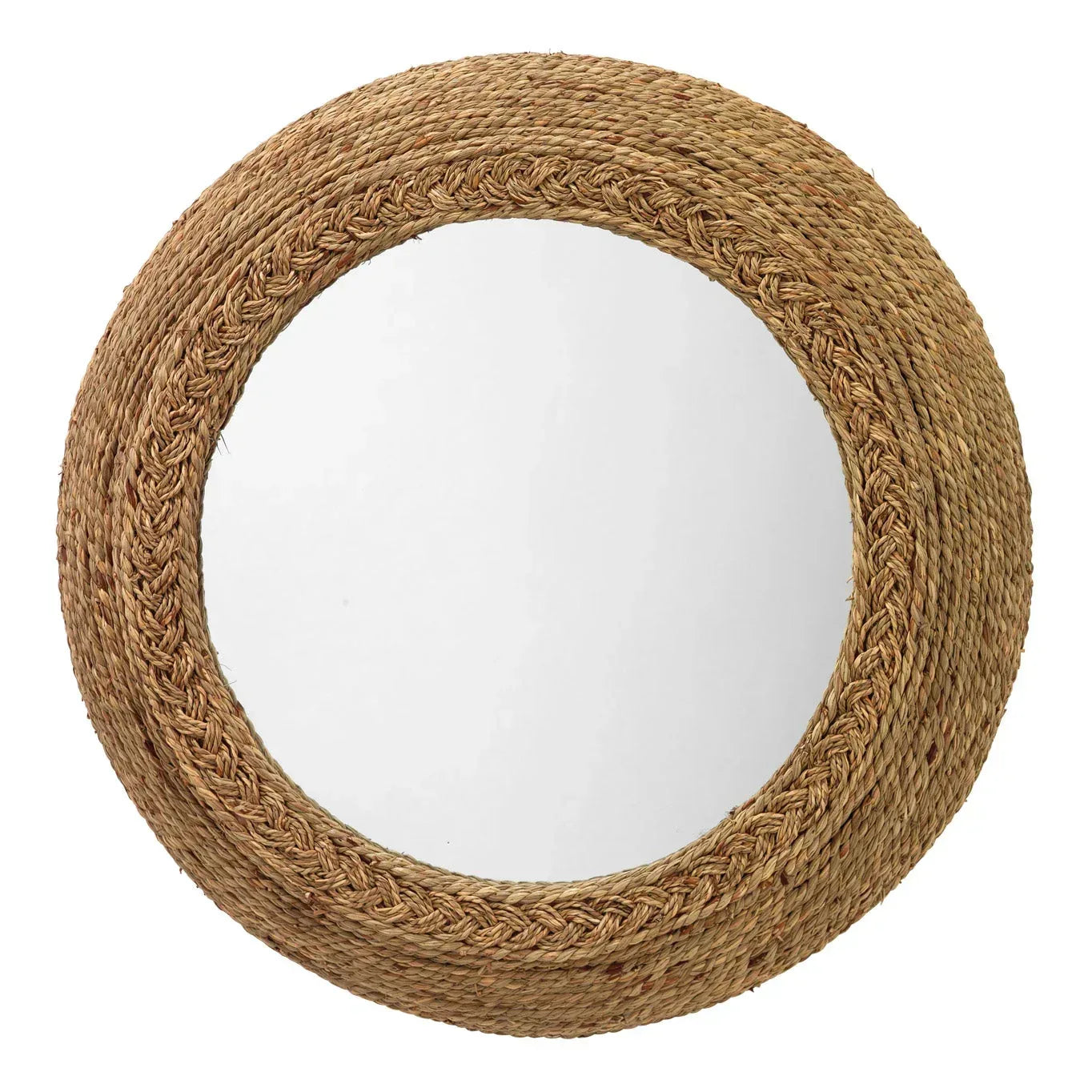 Wila Round Seagrass Wall Mirror