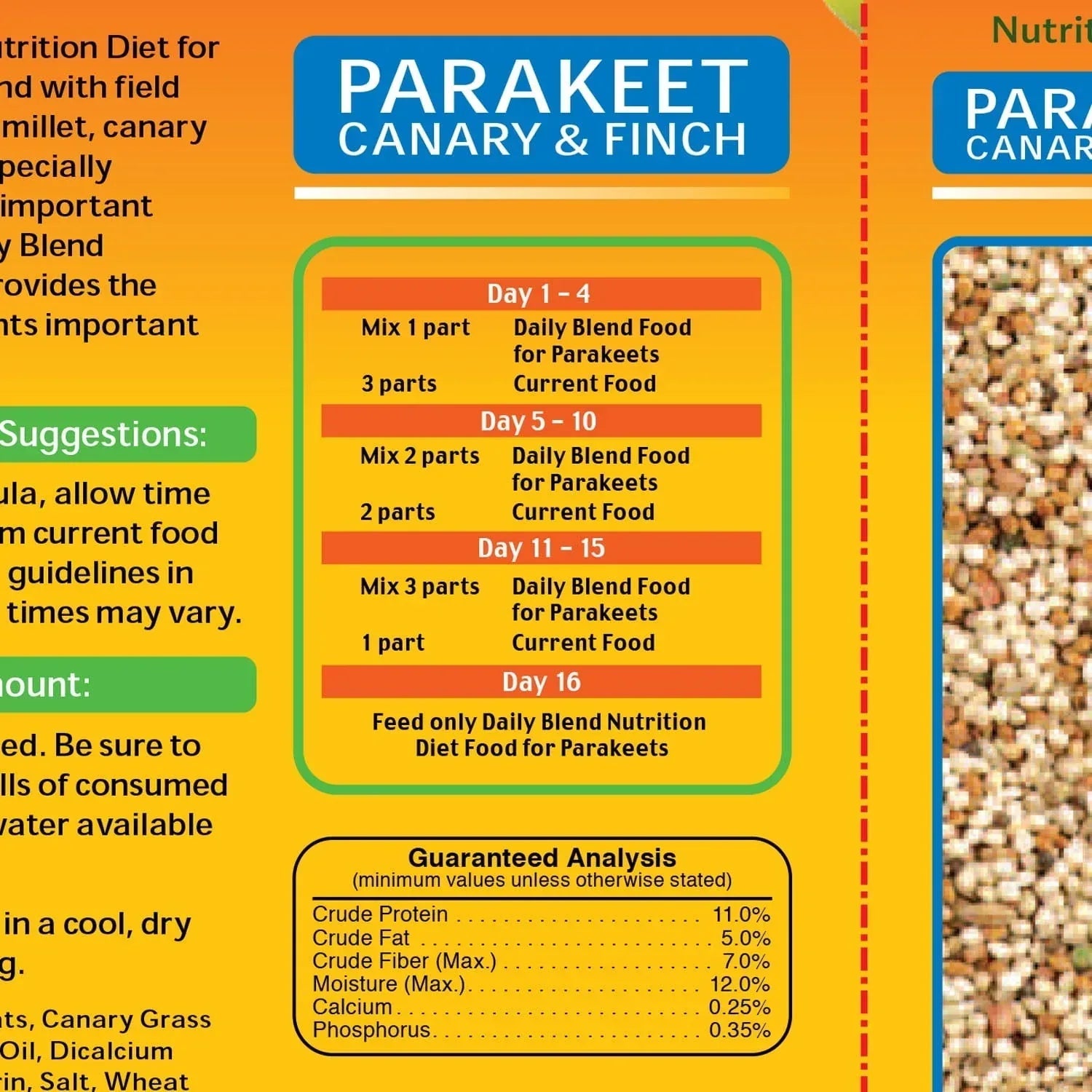Wild Harvest Parakeet, Canary & Finch Daily Nutrition Blend, 5 lbs.