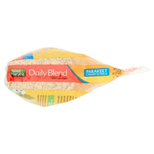 Parakeet canary and finch daily blend bag, side view with label