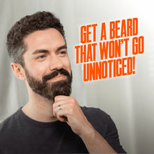 Bearded man touching beard near chin for grooming