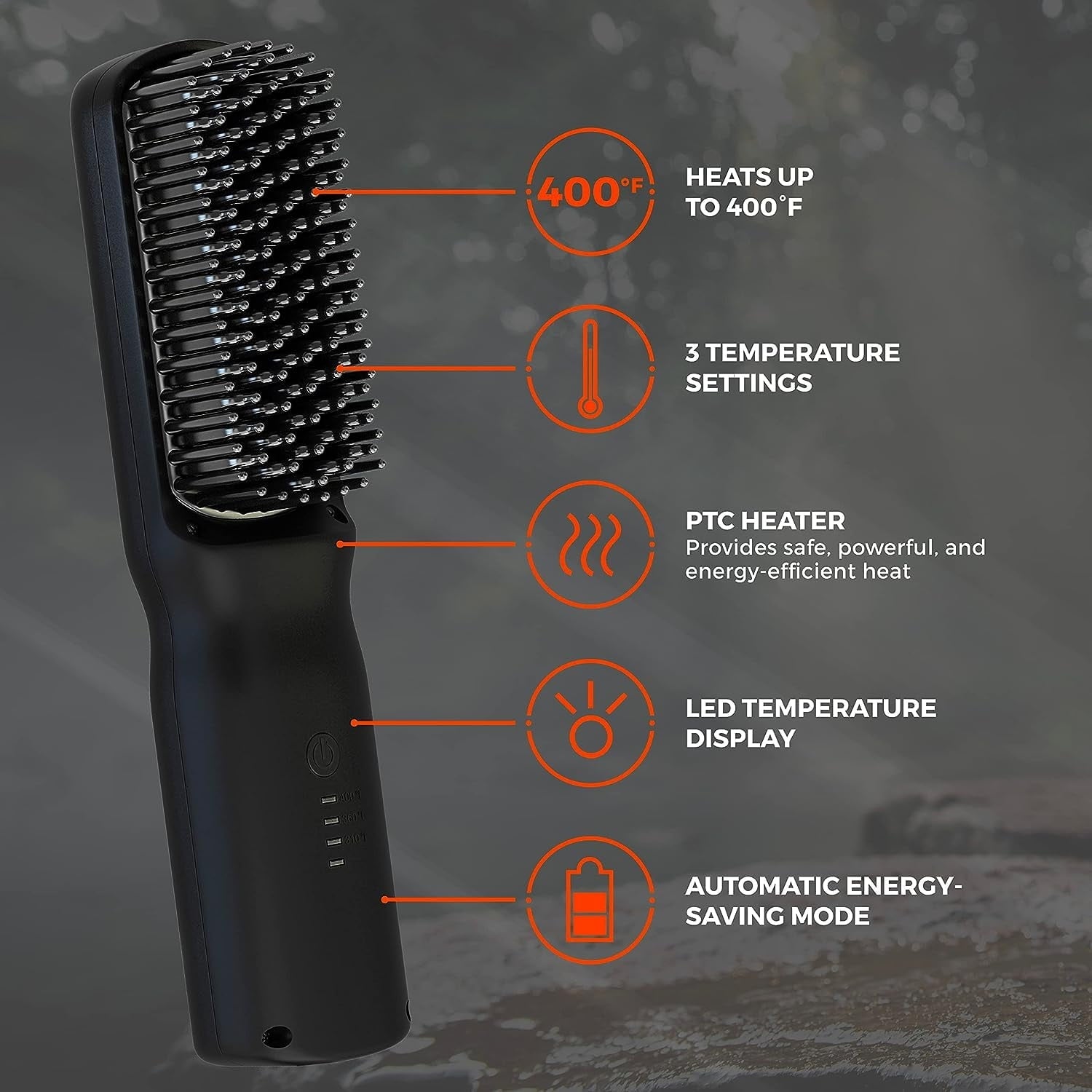 Wild Willie's Beard Straightener, 2-in-1 Beard Ionic Styling Brush