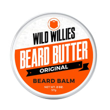 Wild Willies Beard Butter beard balm tin, Original orange label