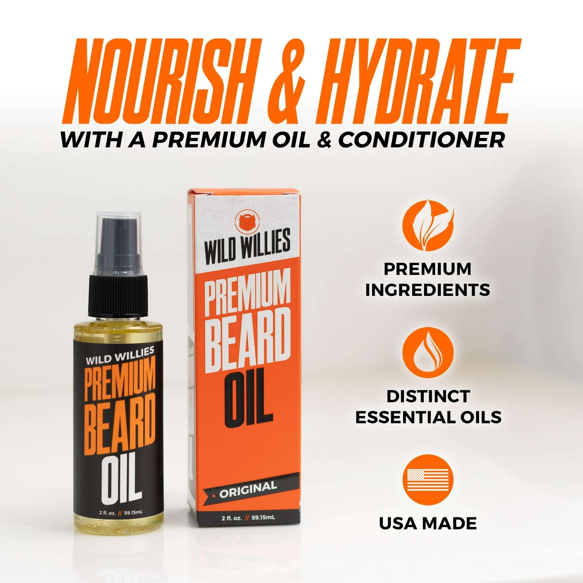 Wild Willies Premium Beard Growth Oil and Conditioner, 2 fl oz