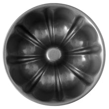 Non-stick fluted bundt cake pan, dark gray with center tube hole
