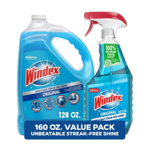 Windex Original glass cleaner value pack with blue refill jug and spray bottle