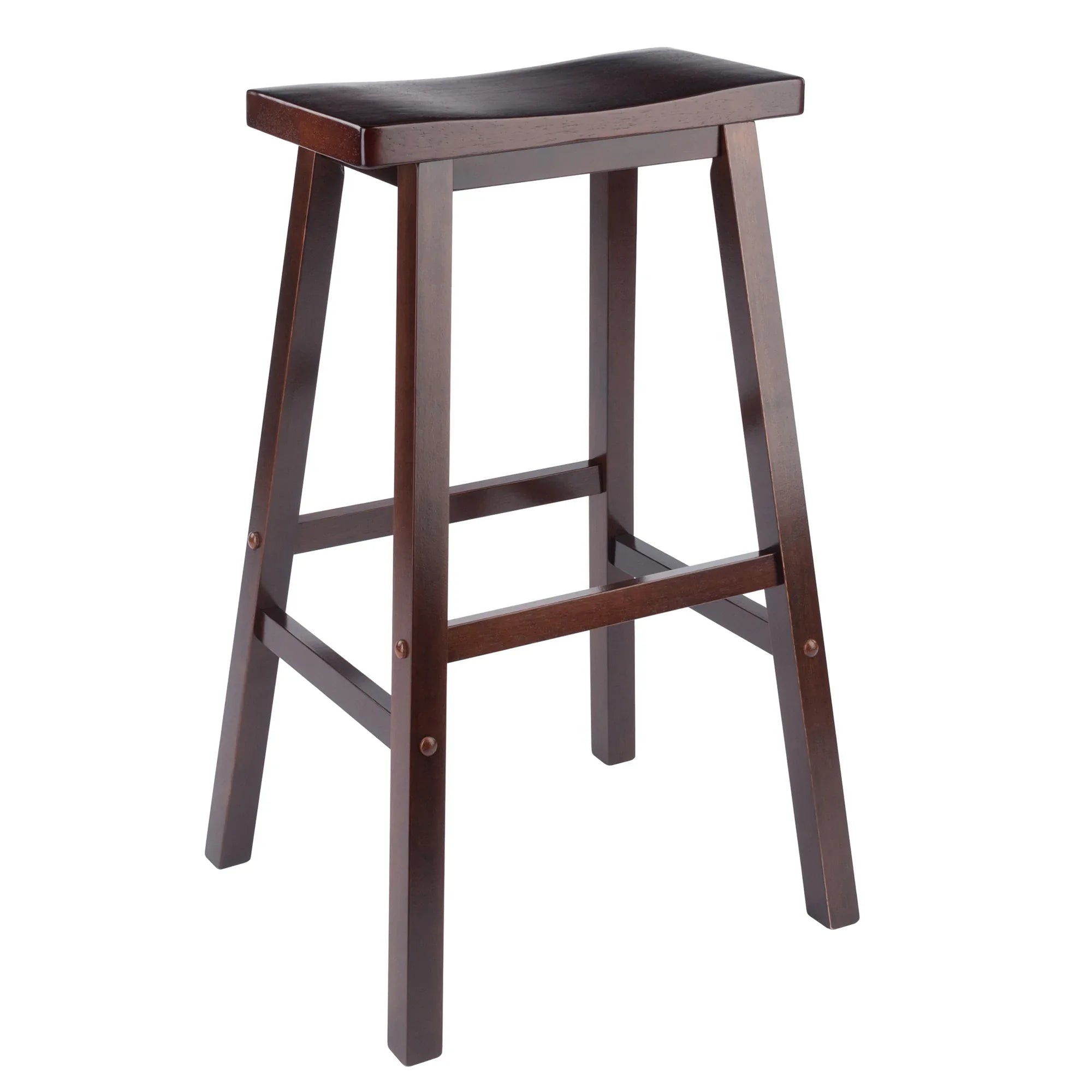 Winsome Satori Saddle Seat Bar Stool, 29", Natural Finish