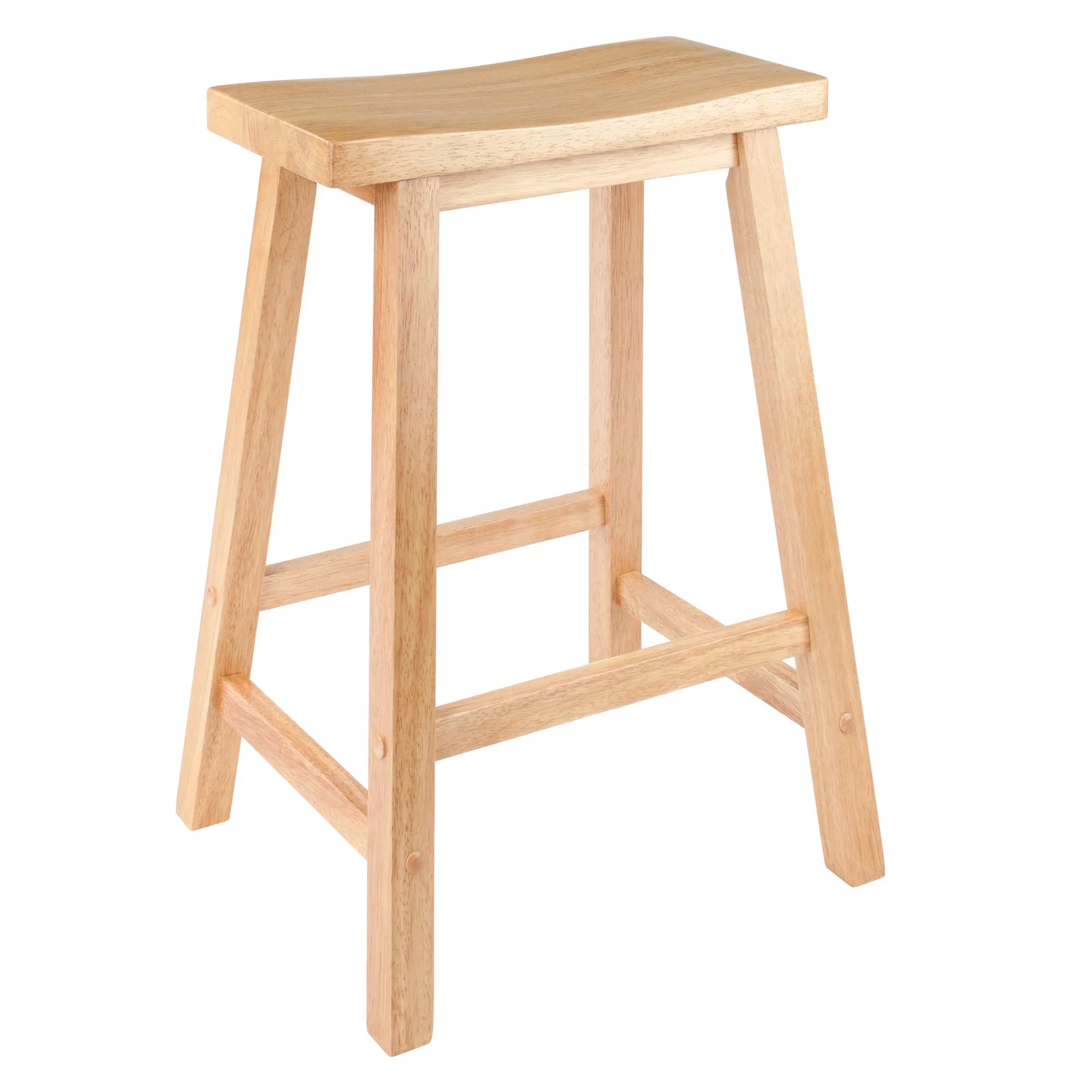 Winsome Satori Saddle Seat Bar Stool, 29", Natural Finish