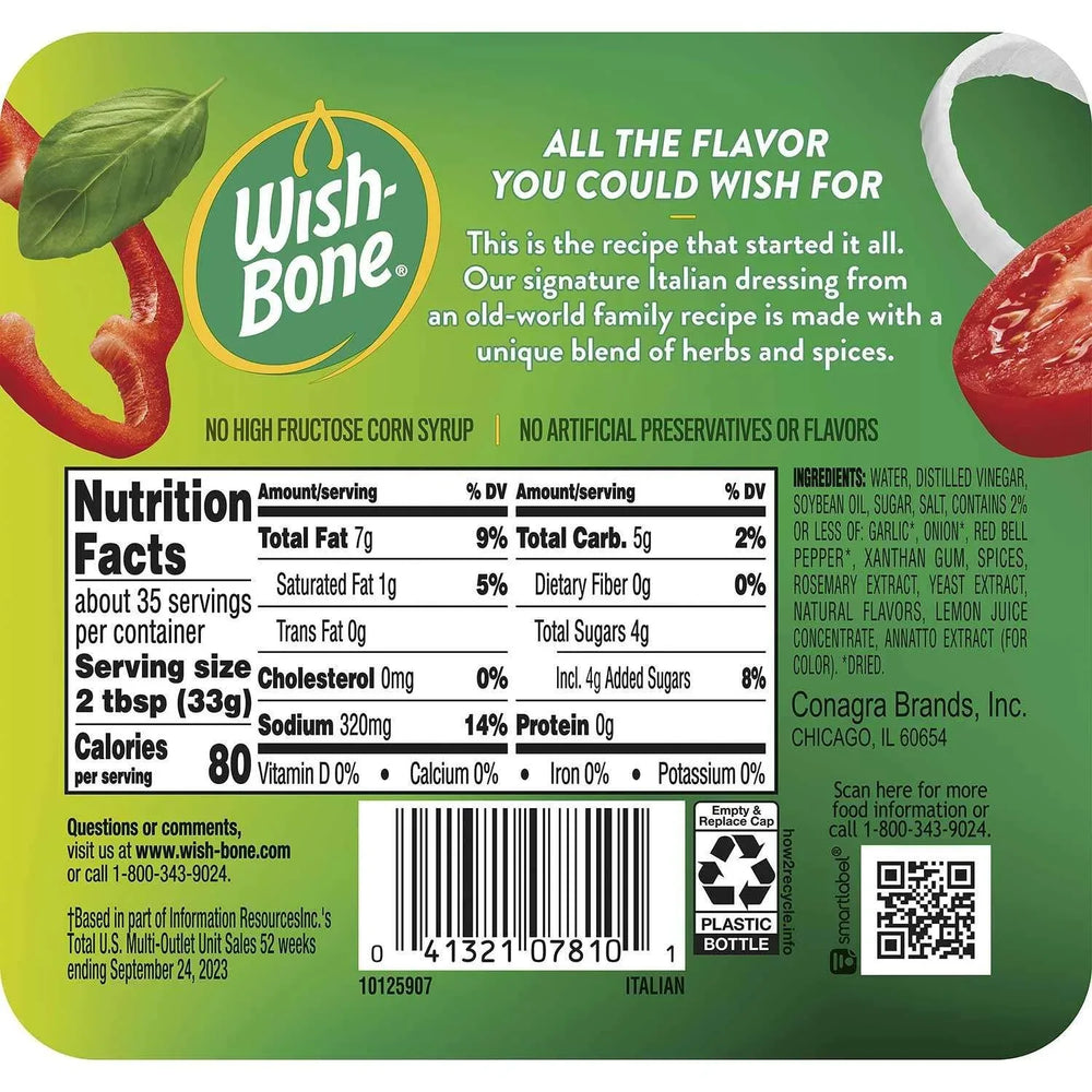 Wish-Bone Italian Dressing, 36 oz., 2 pk. - USA MEGA SHOP