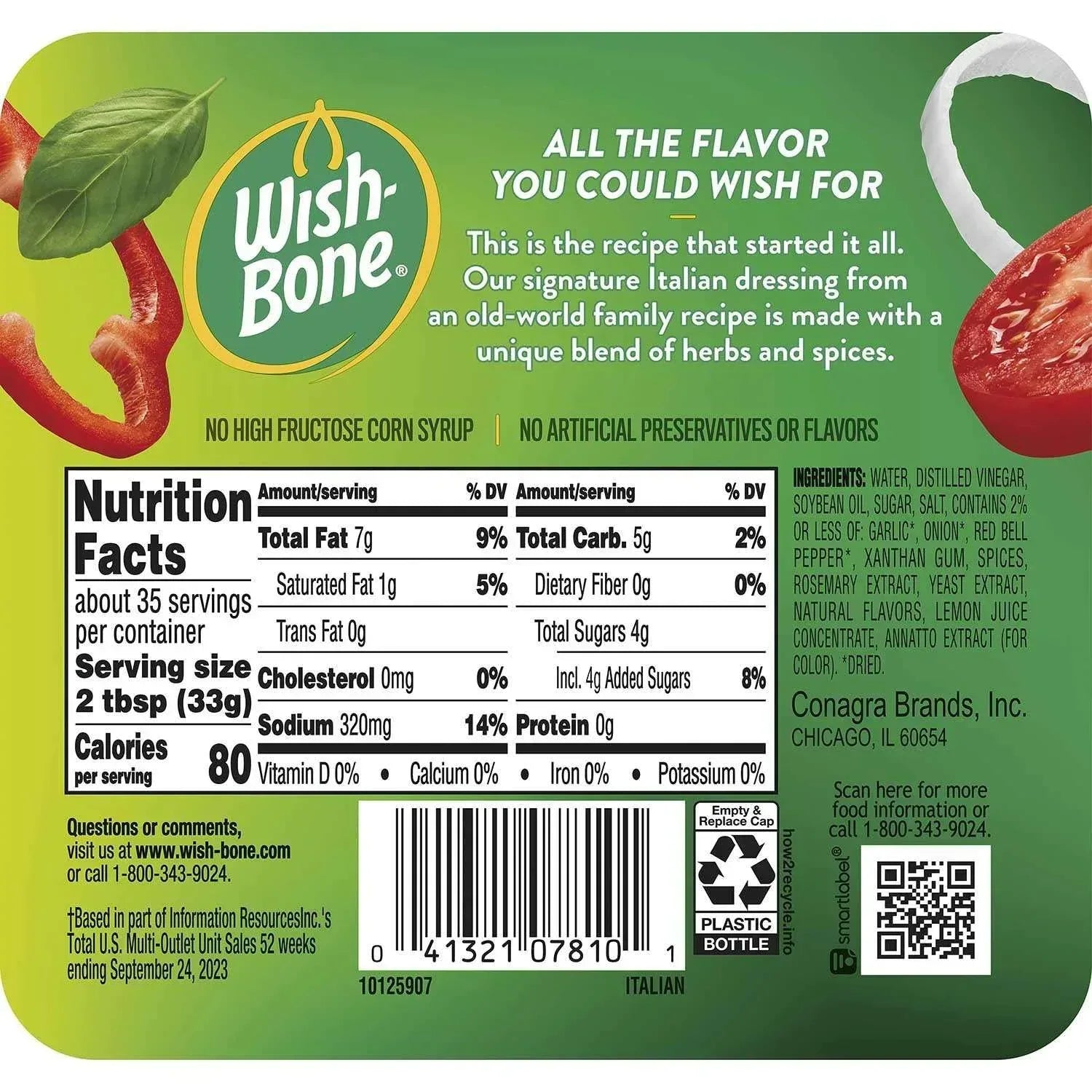 Wish-Bone Italian Dressing, 36 oz., 2 pk.