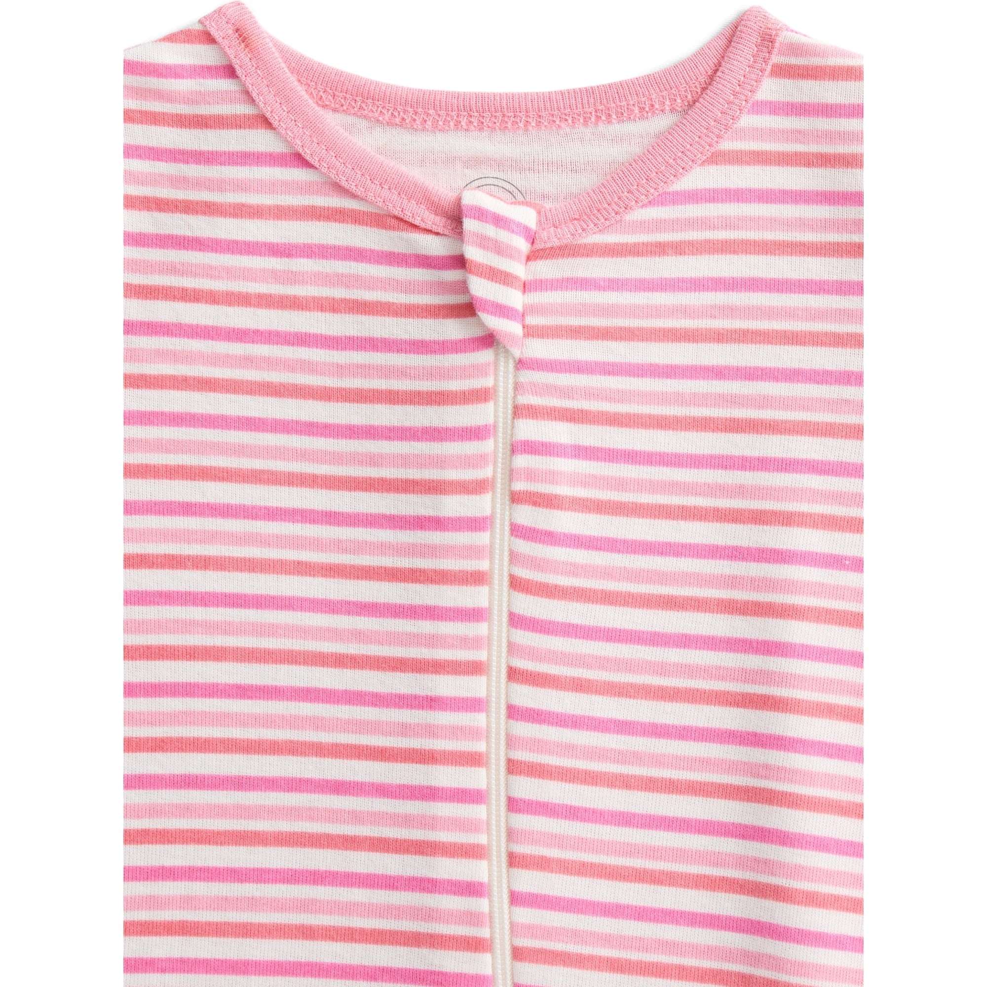 Wonder Nation Organic Cotton Baby Unisex Zip Front Footed Sleep N Play Pajamas, 3-Pack, Sizes Preemie-6/9 Months
