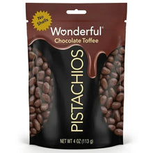 Wonderful chocolate toffee resealable pouch with pistachios in dark chocolate coating