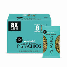 No-shell sea salt & vinegar pistachio multipack with teal box and pouch