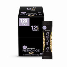 12-pack Wonderful Pistachios box with a single-serve in-shell pouch