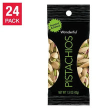 Wonderful Pistachio nuts 24-pack bag, roasted and salted, net wt 1.5 oz