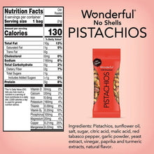 No shells chili roasted pistachios snack bag